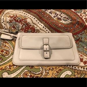 Leather coach wristlet
